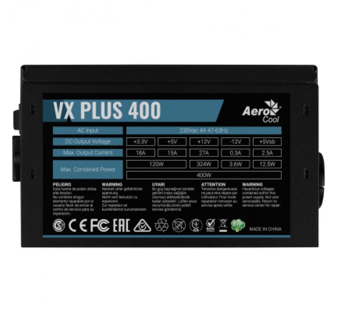 AeroCool Блок живлення AeroCool 400W VX Plus Stealth (ACPN-VS40NEY.12)
