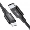 Ugreen Дата кабель USB-C to Lightning 1.0m US1713A Nickel Plating ABS Shell Black Ugreen (60751)