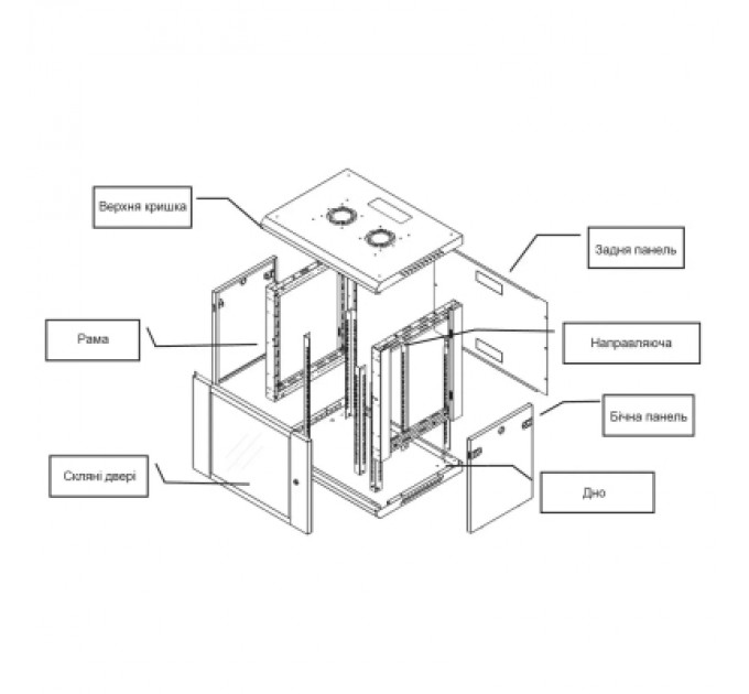 Hypernet Шафа настінна Hypernet 9U 19" 600x450 ProLine (PL-WMNC-9U-BLACK)