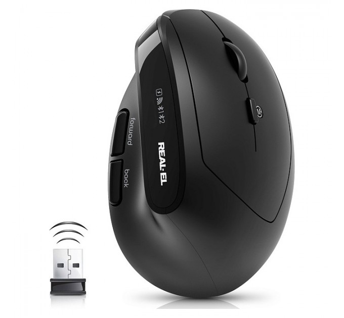 REAL-EL Миша бездротова REAL-EL RM-490W Black