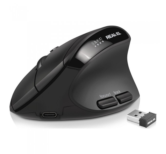 REAL-EL Миша бездротова REAL-EL RM-490W Black