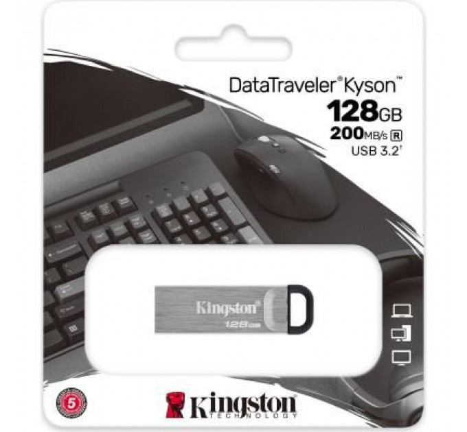 USB флеш накопичувач Kingston 128GB Kyson USB 3.2 (DTKN/128GB)