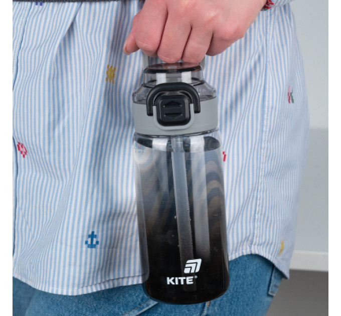 Kite Поїльник-непроливайка Kite 600 мл, чорна (K25-1212-1)