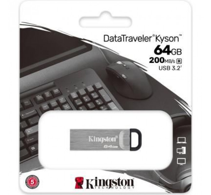 USB флеш накопичувач Kingston 64GB Kyson USB 3.2 (DTKN/64GB)