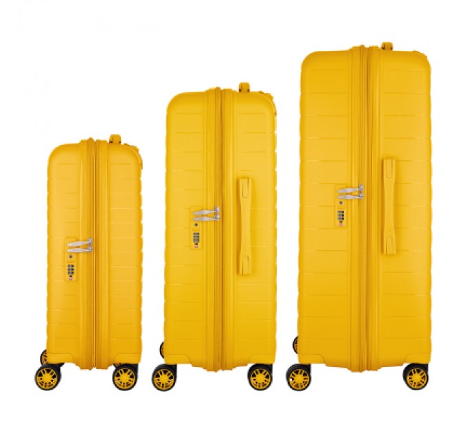 2E Набір валіз 2E Aero (L+M+S), бурштиново-жовті (2E-SPP-AERO-SET3-AY)
