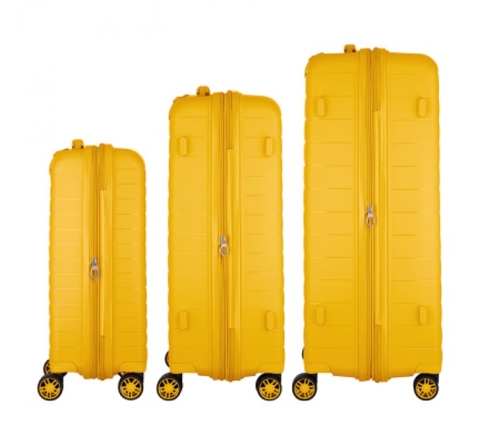 2E Набір валіз 2E Aero (L+M+S), бурштиново-жовті (2E-SPP-AERO-SET3-AY)