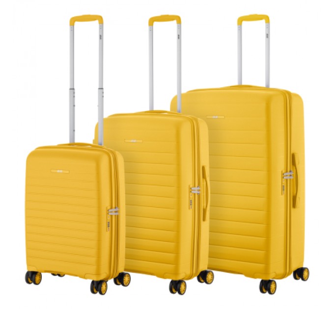 2E Набір валіз 2E Aero (L+M+S), бурштиново-жовті (2E-SPP-AERO-SET3-AY)