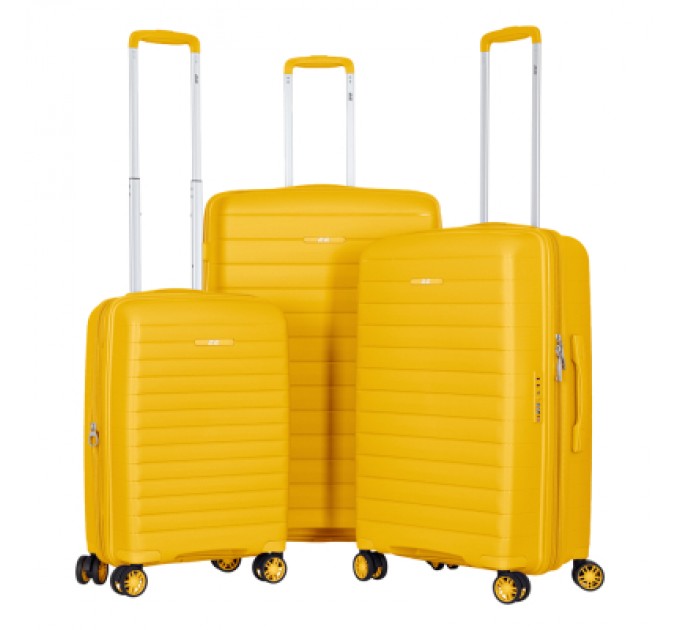 2E Набір валіз 2E Aero (L+M+S), бурштиново-жовті (2E-SPP-AERO-SET3-AY)