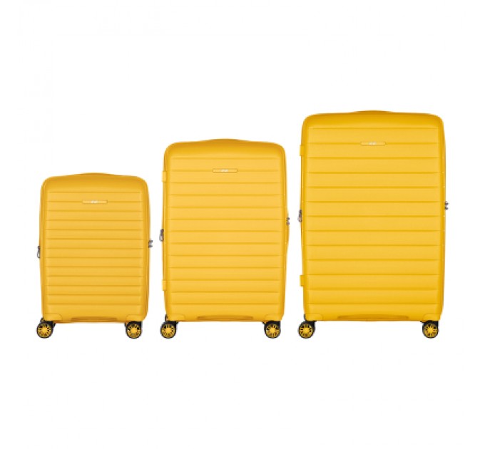 2E Набір валіз 2E Aero (L+M+S), бурштиново-жовті (2E-SPP-AERO-SET3-AY)