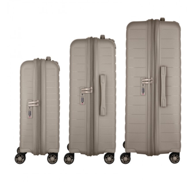 2E Набір валіз 2E Aero (L+M+S), сіро-коричневі (2E-SPP-AERO-SET3-TP)