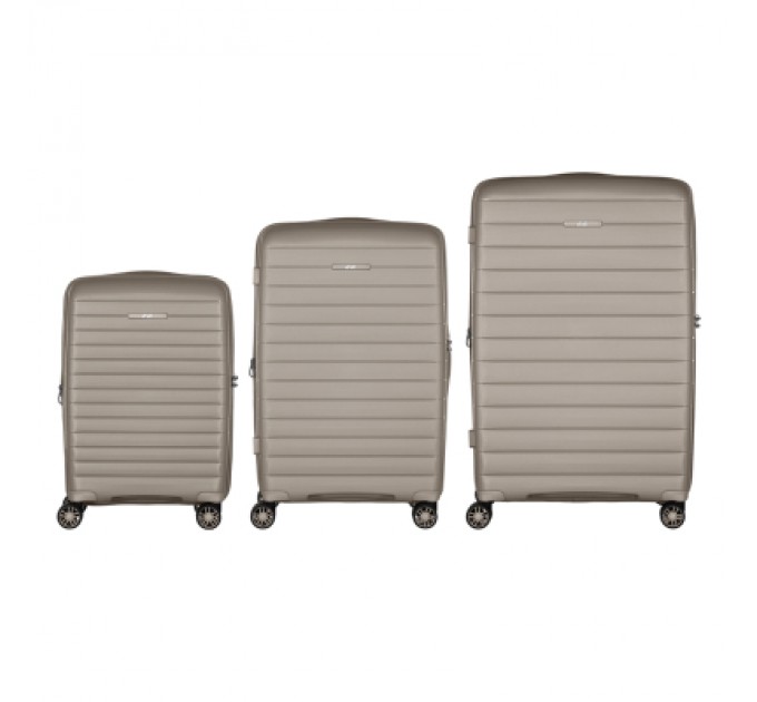 2E Набір валіз 2E Aero (L+M+S), сіро-коричневі (2E-SPP-AERO-SET3-TP)