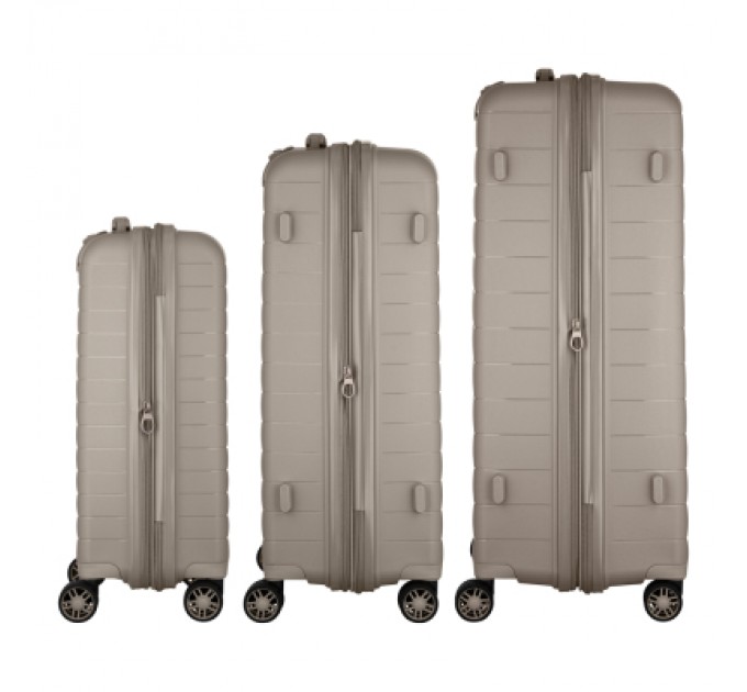 2E Набір валіз 2E Aero (L+M+S), сіро-коричневі (2E-SPP-AERO-SET3-TP)