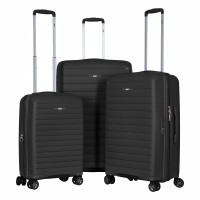Набір валіз 2E Aero (L+M+S), чорні (2E-SPP-AERO-SET3-BK)