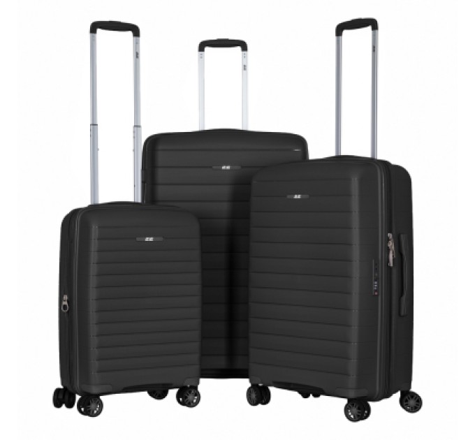 2E Набір валіз 2E Aero (L+M+S), чорні (2E-SPP-AERO-SET3-BK)