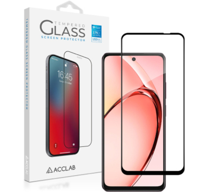 ACCLAB Скло захисне ACCLAB Full Glue Oppo A3x Black (1283126598890)