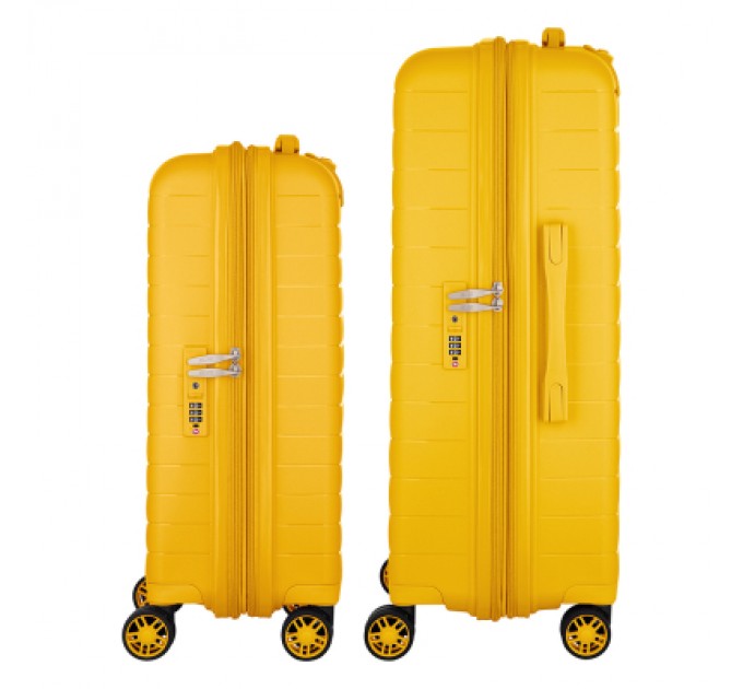 2E Набір валіз 2E Aero (M+S), бурштиново-жовті (2E-SPP-AERO-SET2-AY)
