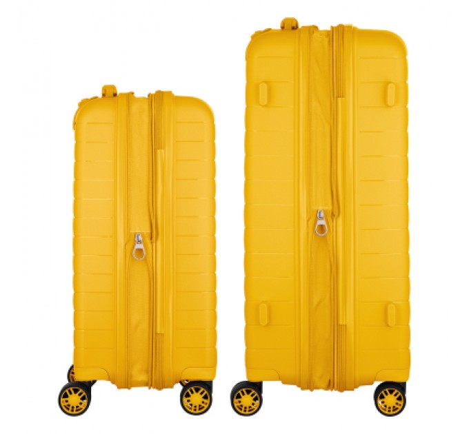 2E Набір валіз 2E Aero (M+S), бурштиново-жовті (2E-SPP-AERO-SET2-AY)