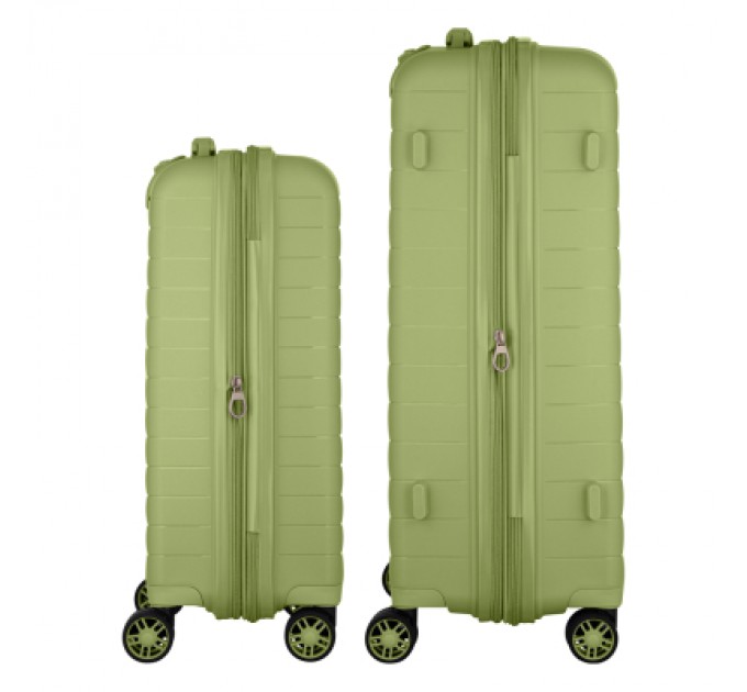 2E Набір валіз 2E Aero (M+S), оливково-зелені (2E-SPP-AERO-SET2-MG)