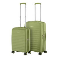Набір валіз 2E Aero (M+S), оливково-зелені (2E-SPP-AERO-SET2-MG)