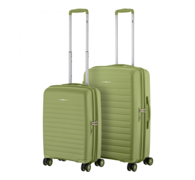2E Набір валіз 2E Aero (M+S), оливково-зелені (2E-SPP-AERO-SET2-MG)