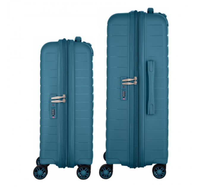 2E Набір валіз 2E Aero (M+S), сині (2E-SPP-AERO-SET2-TB)
