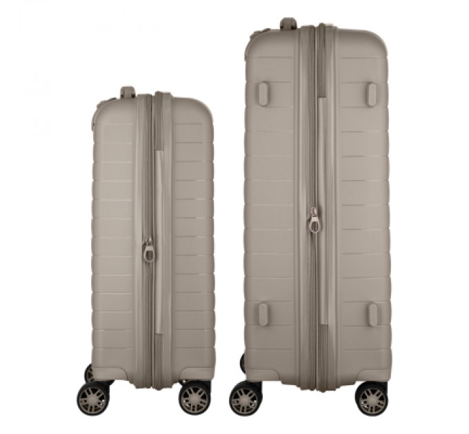 2E Набір валіз 2E Aero (M+S), сіро-коричневі (2E-SPP-AERO-SET2-TP)