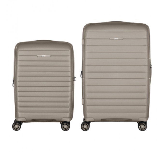 2E Набір валіз 2E Aero (M+S), сіро-коричневі (2E-SPP-AERO-SET2-TP)
