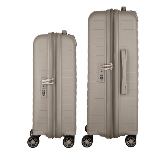2E Набір валіз 2E Aero (M+S), сіро-коричневі (2E-SPP-AERO-SET2-TP)