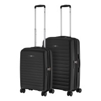 Набір валіз 2E Aero (M+S), чорні (2E-SPP-AERO-SET2-BK)