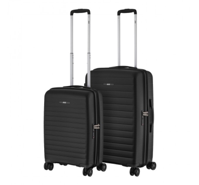 2E Набір валіз 2E Aero (M+S), чорні (2E-SPP-AERO-SET2-BK)