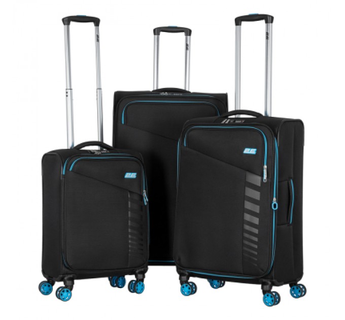 2E Набір валіз 2E Trek (L+M+S), чорні (2E-SPE-TREK-SET6-BK)
