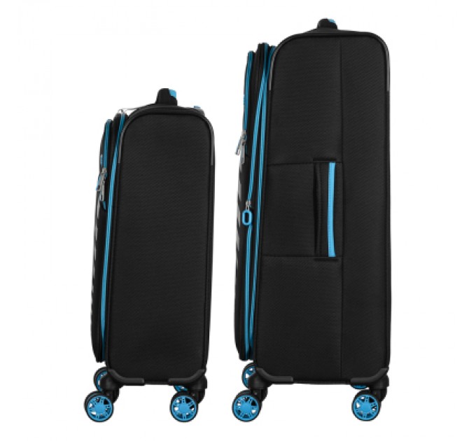 2E Набір валіз 2E Trek (M+S), чорні (2E-SPE-TREK-SET4-BK)