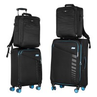 Набір валіз 2E Trek (M+S), чорні (2E-SPE-TREK-SET4-BK)