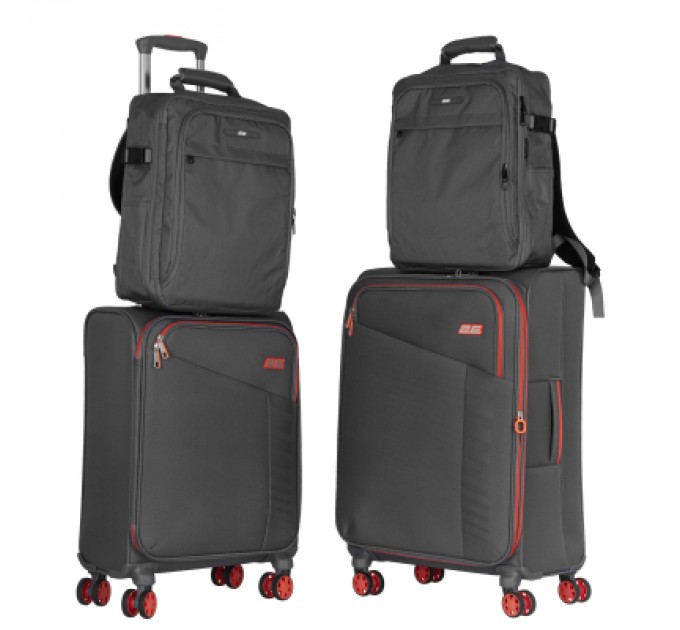 2E Набір валіз 2E Trek (M+S), сірі (2E-SPE-TREK-SET4-GR)