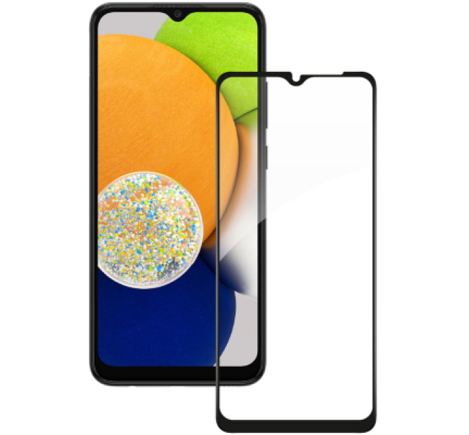 ACCLAB Скло захисне ACCLAB Full Glue Samsung A03 Black (1283126521621)