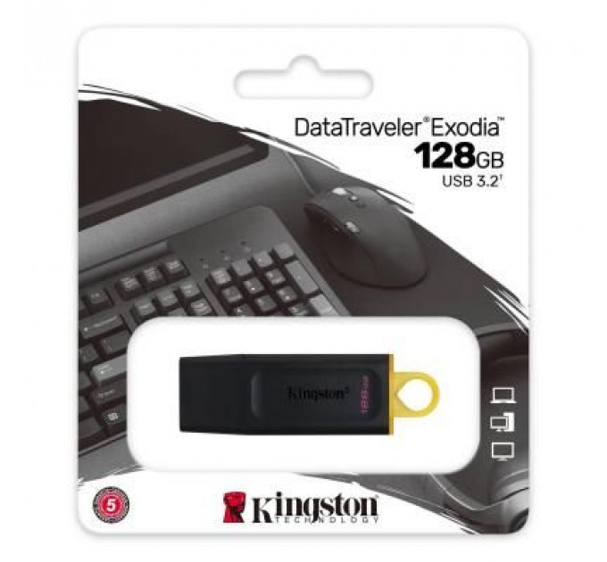USB флеш накопичувач Kingston 128GB DT Exodia Black/Yellow USB 3.2 (DTX/128GB)