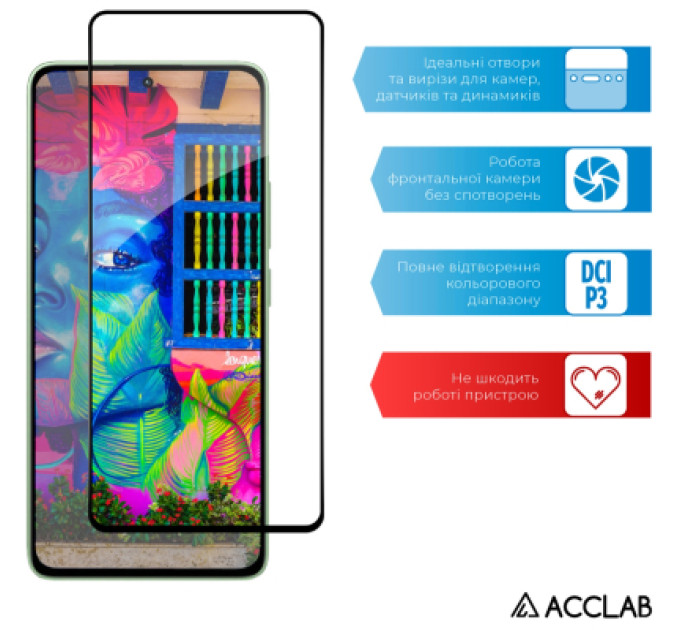 ACCLAB Скло захисне ACCLAB Full Glue Xiaomi Redmi Note 13 4G Black (1283126583704)
