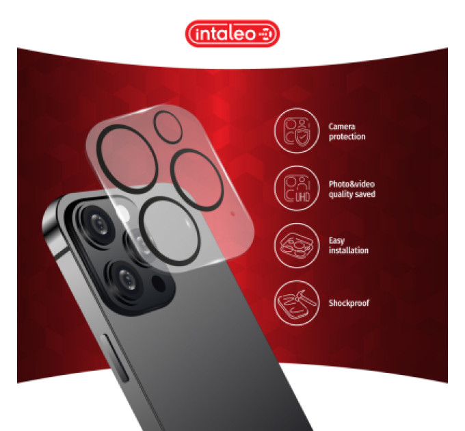 Intaleo Скло захисне Intaleo Camera Lens Apple Iphone 15 Pro/15 Pro Max Black (1283126576867)