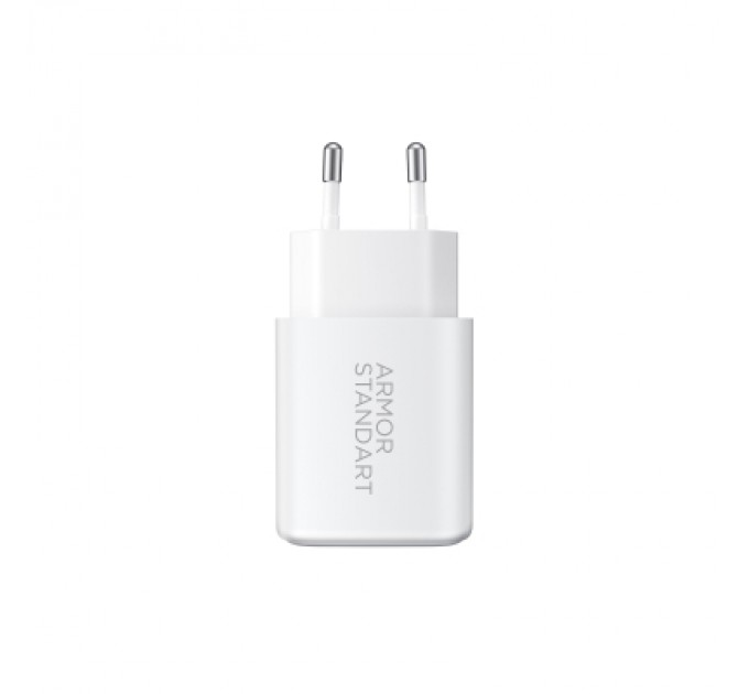 Armorstandart Зарядний пристрій Armorstandart 1xUSB-C PD25W + 1xUSB QC3.0 GaN white (ARM87066)