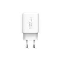 Зарядний пристрій Armorstandart 1xUSB-C PD20W + 1xUSB QC3.0 GaN white (ARM87067)