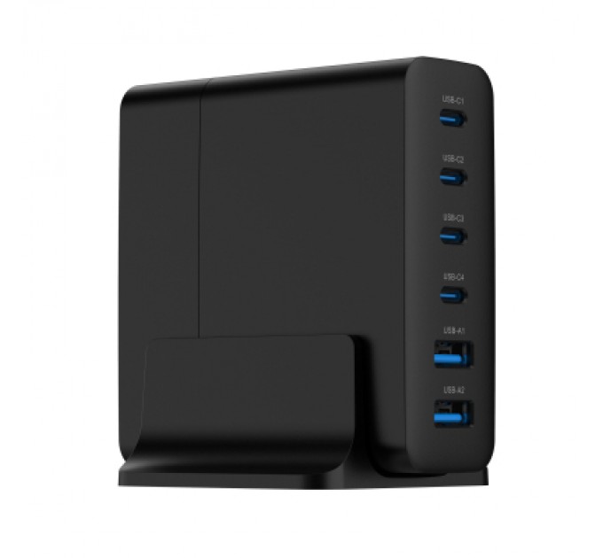 Gembird Зарядний пристрій Gembird 4xUSB-C PD25W + 2xUSB QC3.0 18W black (TA-UC-2A4C-PD75-01-BK)