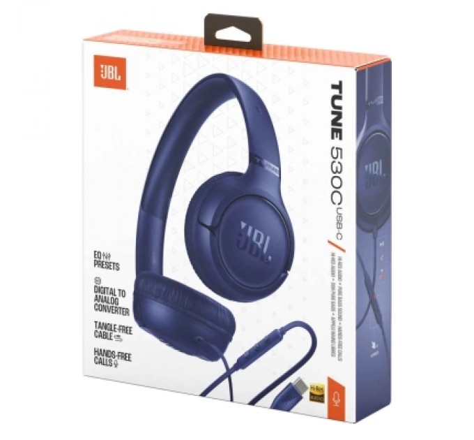 JBL Навушники JBL Tune 530C USB-C Blue (JBLT530CBLU)