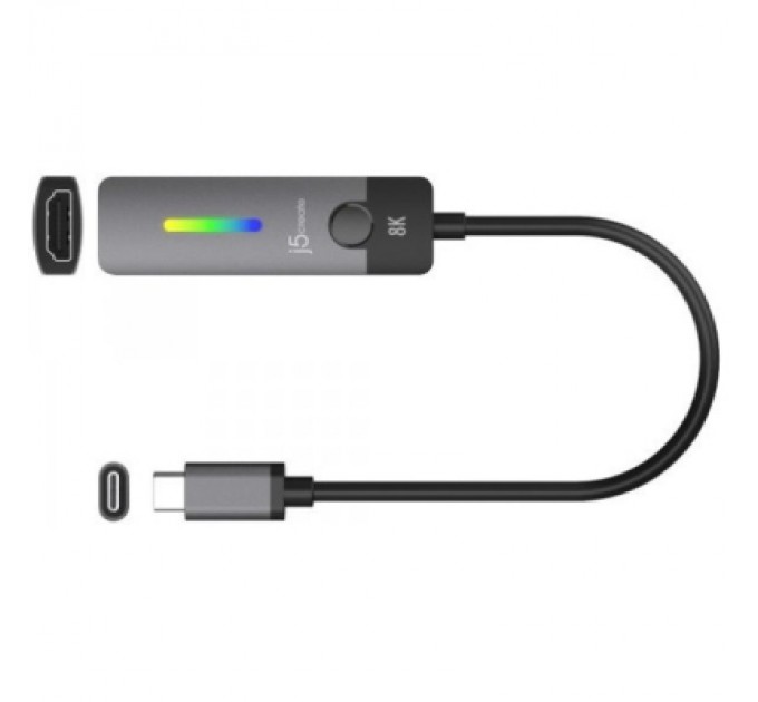 J5create Перехідник USB-C M to HDMI F 8K 60Hz LED RGB J5create (JCA157-N)