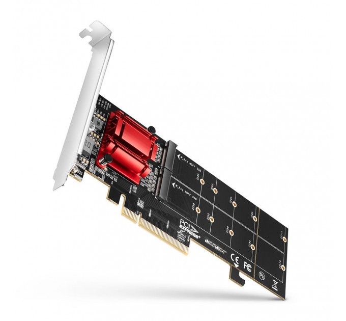 AXAGON Aдаптер AXAGON PCEM2-ND PCIe 2x NVMe M.2 controller