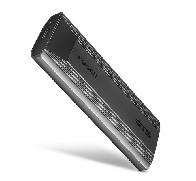 AXAGON Зовнішній карман для накопичувачів AXAGON EEM2-GTS2 USB-C 10Gbps - M.2 NVMe & SATA SSD THIN SCREWLESS box