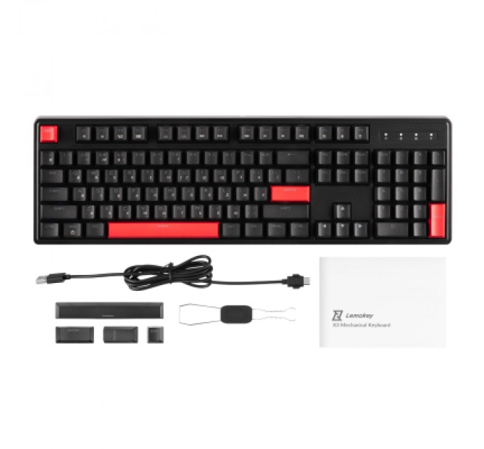 Lemokey Клавіатура Lemokey Keychron X3 Brown RGB USB Black (X3-H3-UA)