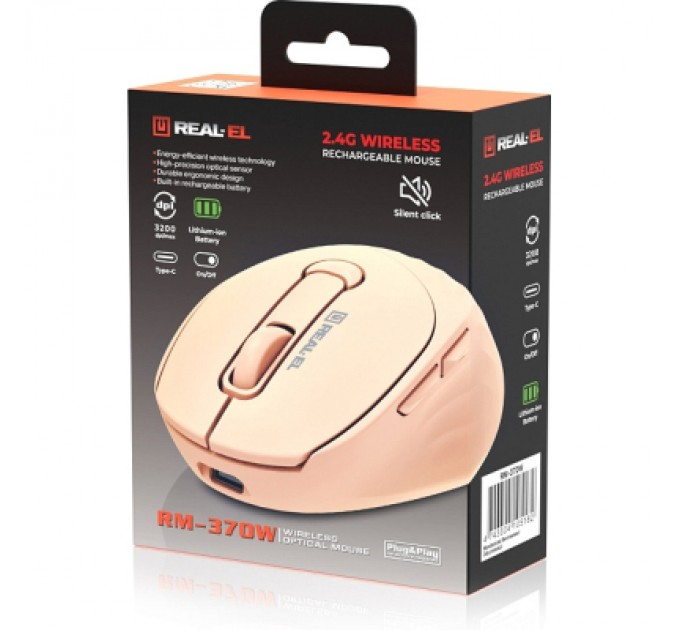 REAL-EL Мишка REAL-EL RM-370W Wireless (EL123200056)