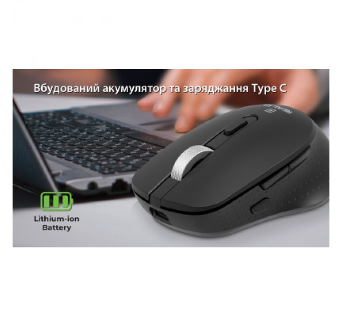 REAL-EL Мишка REAL-EL RM-380W Wireless Black (EL123200057)