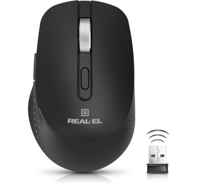 REAL-EL Мишка REAL-EL RM-380W Wireless Black (EL123200057)