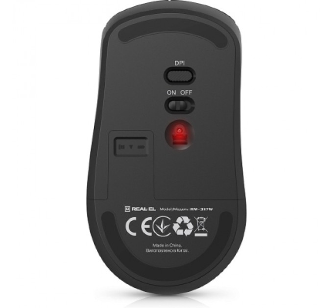 REAL-EL Мишка REAL-EL RM-317W Wireless Black (EL123200052)